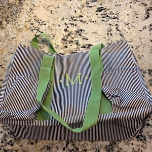 Thirty One Tote with “M” monogrammed on front